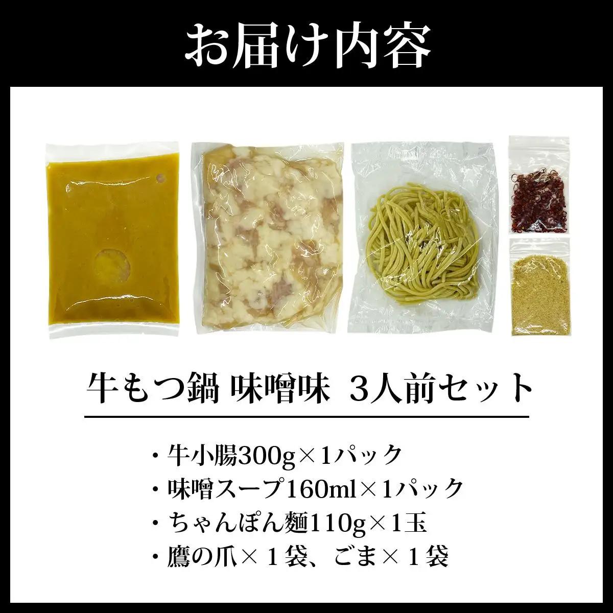 牛もつ鍋 味噌味 3人前セット PE005