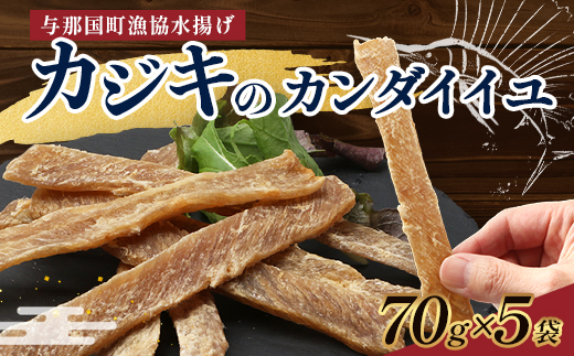 与那国島産 カジキのカンダイイユ塩味（70g）×5個 G016 │沖縄県 与那国町 与那国島 カジキ 魚 干物 乾物 カンダイイユ おつまみ 酒のお供 旅のお供 おやつ 珍味