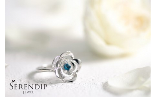 Blue Rose Pt トパーズ ダイヤモンドリング アクセサリー ダイアモンド ダイア 宝石 リング ゴールド 7号～14号 ジュエリー  指輪 アクセサリー りんぐ ring レディース メンズ