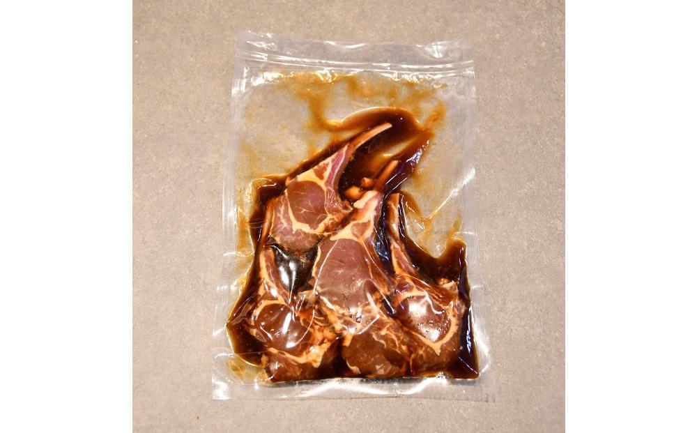 【400g】ラムチョップ味付き骨付ラム肉ジンギスカン（秘伝タレ込み）本数指定不可_04831