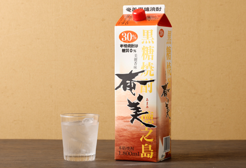 【鹿児島徳之島】黒糖焼酎 奄美(30度)  1800ml×6本セット 計10.8L  紙パック 焼酎 お酒 紙パック