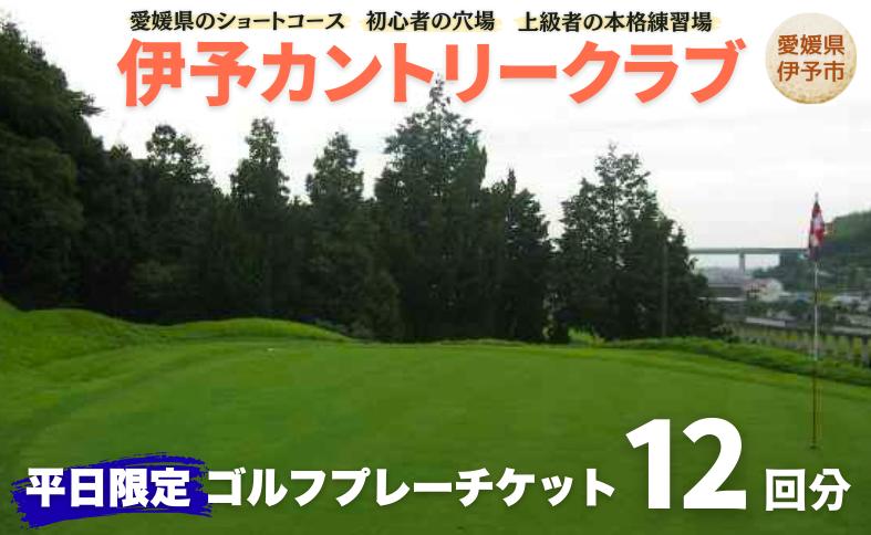 
ゴルフ場 利用券 平日限定 ゴルフプレーチケット 12回分 周り放題 伊予カントリークラブ 愛媛 伊予市｜F19
