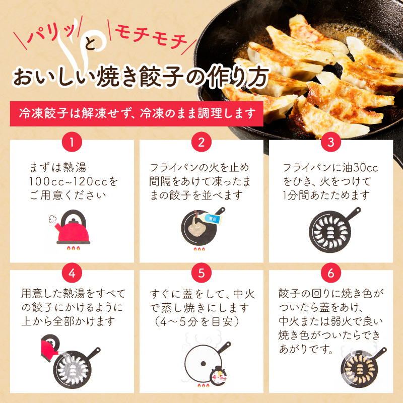 【6回定期便】本店鉄なべ冷凍ぎょうざと冷凍しそぎょうざ48個入り交互にお届け【040-0014】