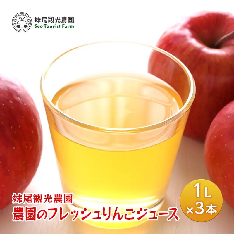 りんごジュース 北海道産 フレッシュりんごジュース【1L×3本】