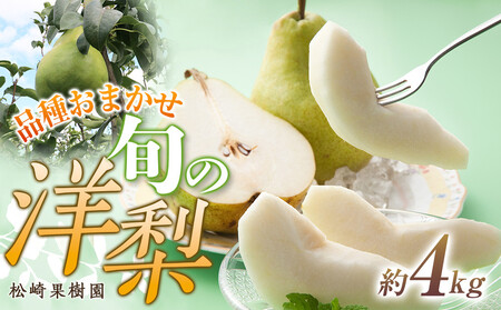品種おまかせ旬の洋梨 約4kg【松崎果樹園】