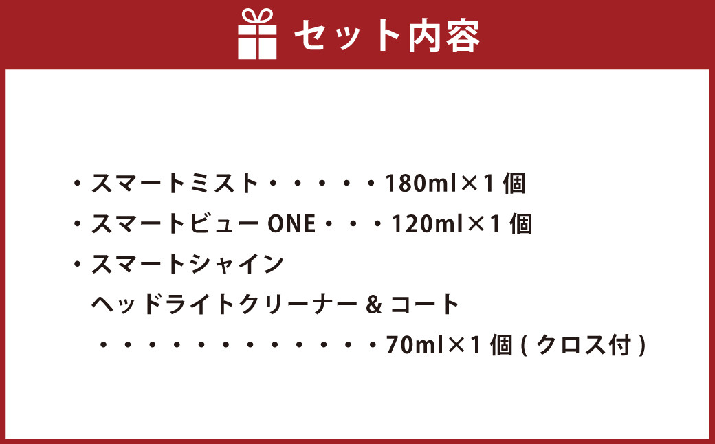 車 メンテナンス用品まとめ 3種セット