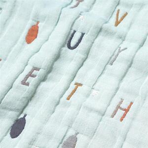 コットンとウールのいいとこ取り、大人用ふくふくガーゼケット_ミント（24251012）【G0583】