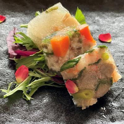 ふるさと納税 京丹後市 【前菜/パーティー料理】京野菜と魚介のアスピック風3種(各80g)ゼリー寄せ 煮凝り 贈り物にも |  | 01