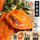 【ふるさと納税】 【贈答用】自然栽培あんぽ柿 桐箱 【300g（3～4 個入り）/1kg（10～12 個入り）】 F20C-967var