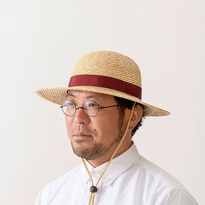 ふるさと納税 春日部市 春日部市伝統工芸品 田中帽子店麦わら帽子ロジャー:RD　頭囲59cm　UK-H105-NARD |  | 02