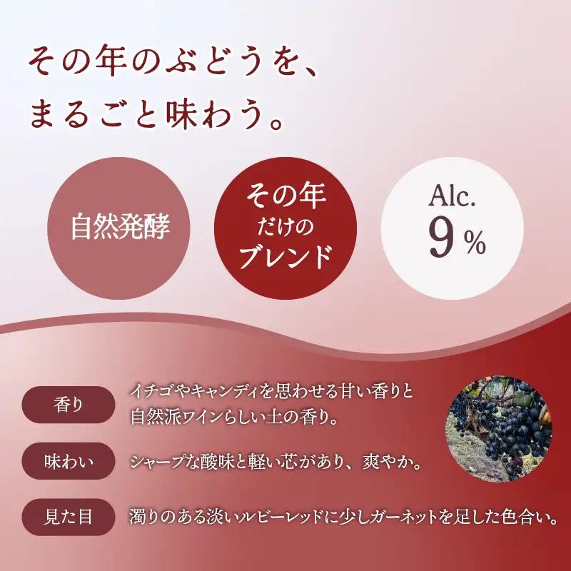 カマシカモス 2025年 ロゼ 中辛口 1本【むつみワイナリー】