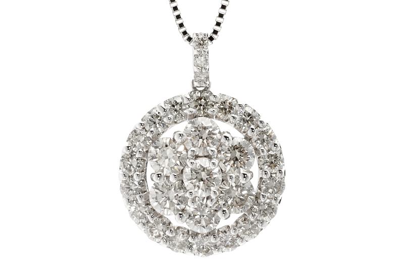 アルカンシェル プラチナダイヤペンダント（計 1.5ct）【鑑別書付き ジュエリー プレゼント ギフト ファッション アクセサリー 贈り物 贈答 お祝い 記念日】 J006-3