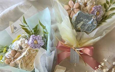 大切な人への贈り物に！花束風アイシングクッキー F6U-335