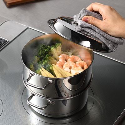 ふるさと納税 三条市 コンパクトスチームポット 17cm IH対応 食洗器対応 ステンレス製 蒸し器【016P058】 |  | 01