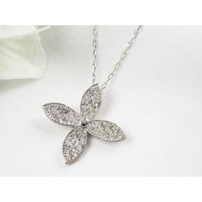 ふるさと納税 甲府市 PT900 0.50ct フラワーダイヤモンドネックレスP3250 |  | 01
