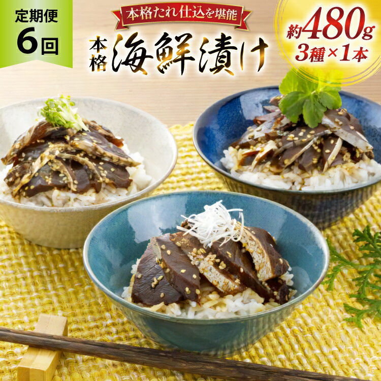 【ふるさと納税】刺身 漬け丼 本格 海鮮漬け セット 160g 3本 6回 定期便 総計2.8kg 詰め合わせ 食べ比べ [よかろ物産 長崎県 平戸市 hr42bgy420106] さしみ 漬け 冷凍 ご飯のお供 魚介 長崎 ぶり あじ たい 海鮮丼 お茶漬け