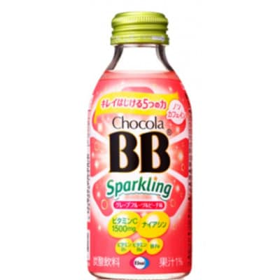 【毎月定期便】【12本】エーザイ チョコラBBスパークリング グレープフルーツ＆ピーチ味全12回