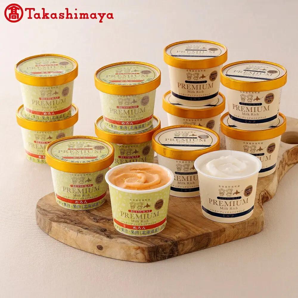 べつかい乳業興社 プレミアムミルクリッチ ミルク・めろん各6個 高島屋選定品 アイスクリーム 北海道 別海町 アイス