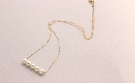 パール 5粒ネックレスYamashita-Pearl4.5-5.5mm パール A180-021006