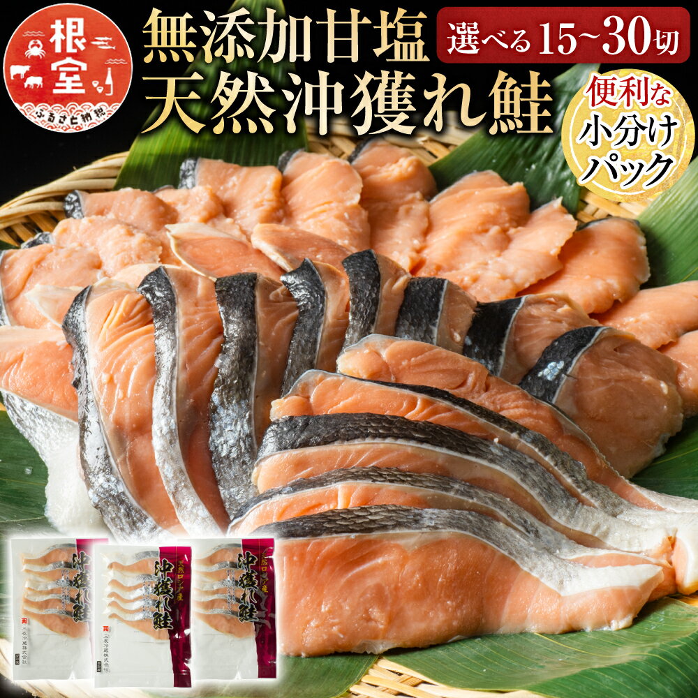 【ふるさと納税】 無添加甘塩天然沖獲れ鮭 選べる 5 切 × 3P 5 切 × 6P サケ さけ さかな サカナ 魚 しゃけ シャケ 沖獲れ 沖どれ 沖どれザケ 沖どれざけ 春ザケ 春ざけ 春鮭 時不知 時鮭 トキシラズ ときしらず お取り寄せ 切身 切り身 北海道 根室市 ふるさと納税