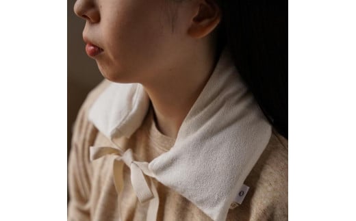 
            《首肩用》ao×accos 魚沼産コシヒカリで作った米ぬか・玄米カイロ　白 シルクコットンミニ裏毛
          