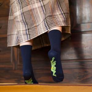 仏下-ぶつした-邪鬼ソックスMサイズ・ネイビー_装飾品・工芸品  洋服 _【1300214】