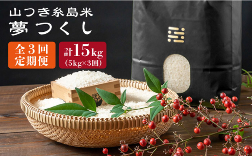 【全3回定期便】 糸島 で 農薬 を使わずに育てた 山つき 糸島米 5kg （ 夢つくし ）《糸島》【itoshimacco / 株式会社やました】 [ARJ033]