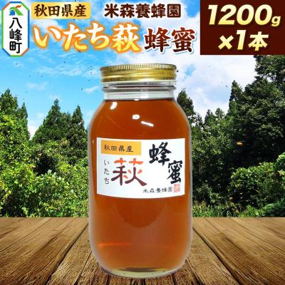 ふるさと納税 八峰町 はちみつ いたち萩蜂蜜 国産 1200g×1本 秋田県産100%|16_ynm-051201