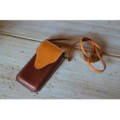 ふるさと納税 小浜市 スマホケースコンビ ブラウン(ショルダー付)