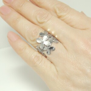 PT900「クローバー」幅広地金リング【 30206-1】