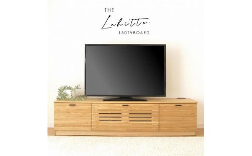 150幅 TVボード オーク 国産 日本製 大川家具 完成品 天然木 木製 テレビ台 ルーバー 格子 おしゃれ ローボード ナチュラル