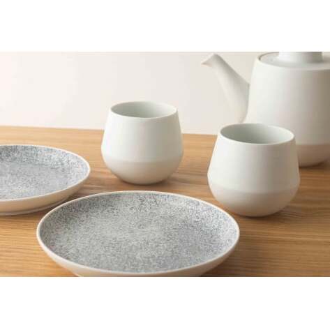 【素材の温かみそのまま】 SOJI ティーポット・湯呑 ＆ プラネット プレート 5点セット【KIHARA】有田焼 ティータイム 取皿 デザート皿 急須 キハラ A40-266_イメージ3