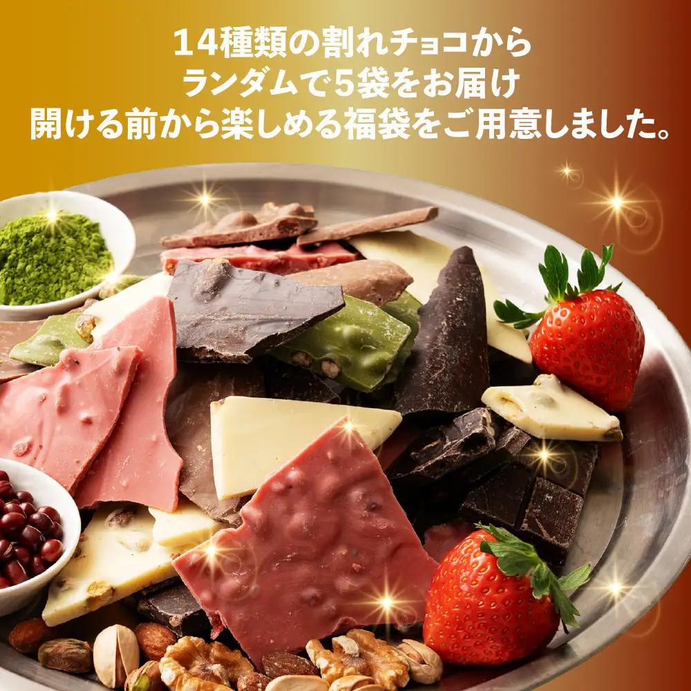 【ふるなびWEEK対象】割れチョコ 14種類から5袋が届く お楽しみ チョコレート