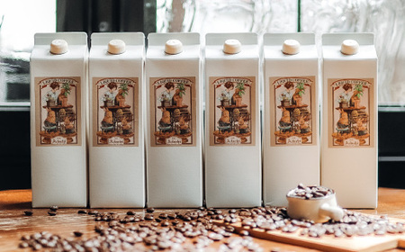 【定期便】＜６本×１２ヶ月＞ 贅沢リキッドコーヒー 無糖 定期便（１年） ７２本 ～ カフェ・アダチ 自家焙煎 珈琲 コーヒー アイスコーヒー ドリンク 飲料 カフェアダチ