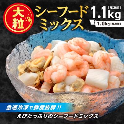 ふるさと納税 蒲郡市 【大粒美味】シーフードミックス　1.0kg(正味)食べごたえ抜群!素材本来の旨味!!_【G0725】