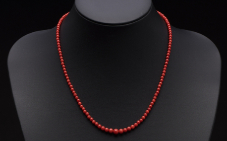 【ケンセン35】宝石珊瑚 赤サンゴネックレス / 室戸 ブランド ネックレス