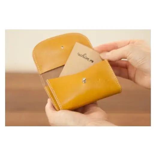 本革 名刺入れ 日本製 レザー 革製品 高級 ビジネス Bliss ピット鞣し WH-07 ナチュラル