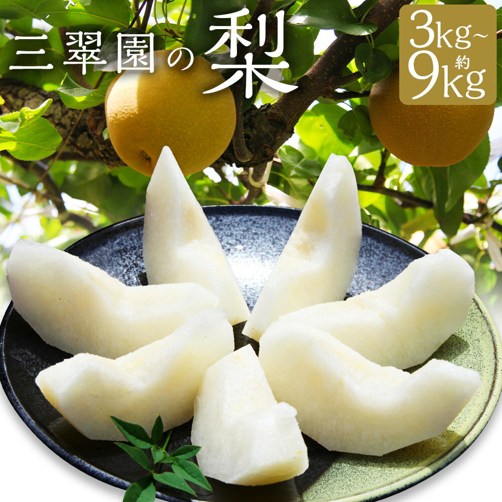 【ふるさと納税】＜選べる内容量＞三翠園の梨 3.0kg・4.5kg・7.0kg・9.0kg 梨 なし ナシ くだもの 果物 果実 フルーツ 幸水 豊水 二十世 あきづき 新高 新興 冷蔵 福岡県産 国産 福岡県 嘉麻市 送料無料 【2025年8月上旬～12月上旬迄順次発送予定】