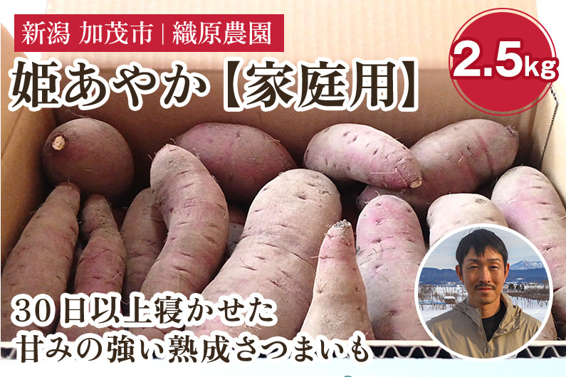 
            新潟県 加茂市産 姫あやか 【家庭用】 2.5kg 《順次発送》 人気 さつまいも 訳あり 家庭用 さつまいも 熟成 さつまいも しっとり甘みの強い さつまいも 焼き芋 焼芋 スイートポテト 加茂市 織原農園
          