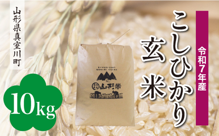＜令和7年産米＞ 令和8年7月下旬発送 こしひかり 【玄米】 10kg （10kg×1袋） 山形県真室川町　◆RR7K10M-G2607C
