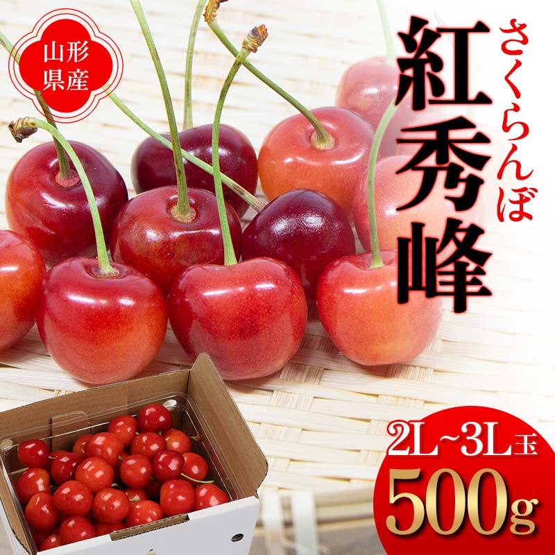 【ふるさと納税】 《先行予約 2026年度発送》さくらんぼ 紅秀峰 約500g 秀品 2L～3Lサイズ FSY-1278