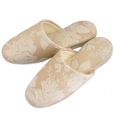 ふるさと納税 宮城県 ガーデニア吊込スリッパ Gサイズ 男女兼用 ベージュ