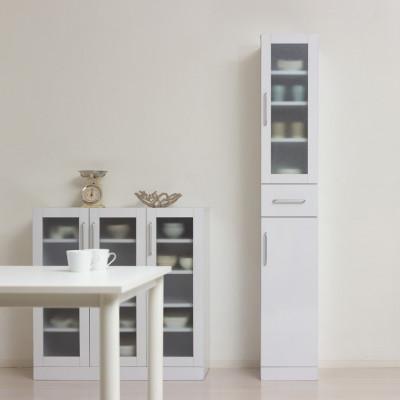 ふるさと納税 海南市 食器棚 幅30×高さ180 ホワイト ガラス扉 AKU1045057 |  | 02