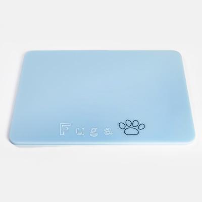 ふるさと納税 枚方市 ペットひんやりマット　文字入れオーダーメイド　ブルー |  | 01