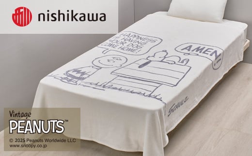 
            nishikawa/西川の【PEANUTSU】スヌーピー綿毛布PN5601BD ※離島への配送不可
          