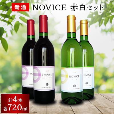 ふるさと納税 笛吹市 NOVICE(ノヴィス)　新酒セット(赤白2本ずつ、合計4本)