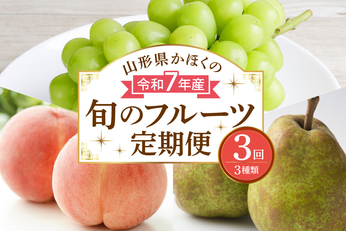 
            【計3回お届け（シャインマスカット入り）】令和7年産 山形県かほくの旬のフルーツ定期便【かほくらし社】
          