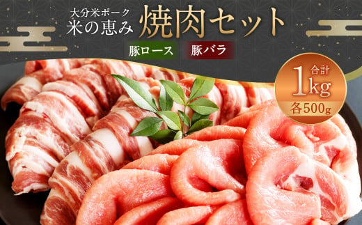 093-1023 豚ロース・豚バラ 焼肉セット 約1kg