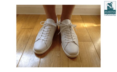 くつトレ®スニーカー(サイズ：26.0cm、デザイン：紐、カラー：白)