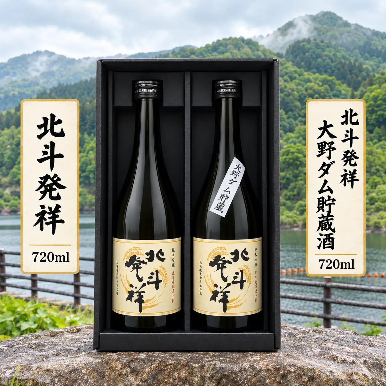数量限定【大野ダム貯蔵酒】入り 地酒「北斗発祥」2種飲み比べセット(各720ml) HOKM036